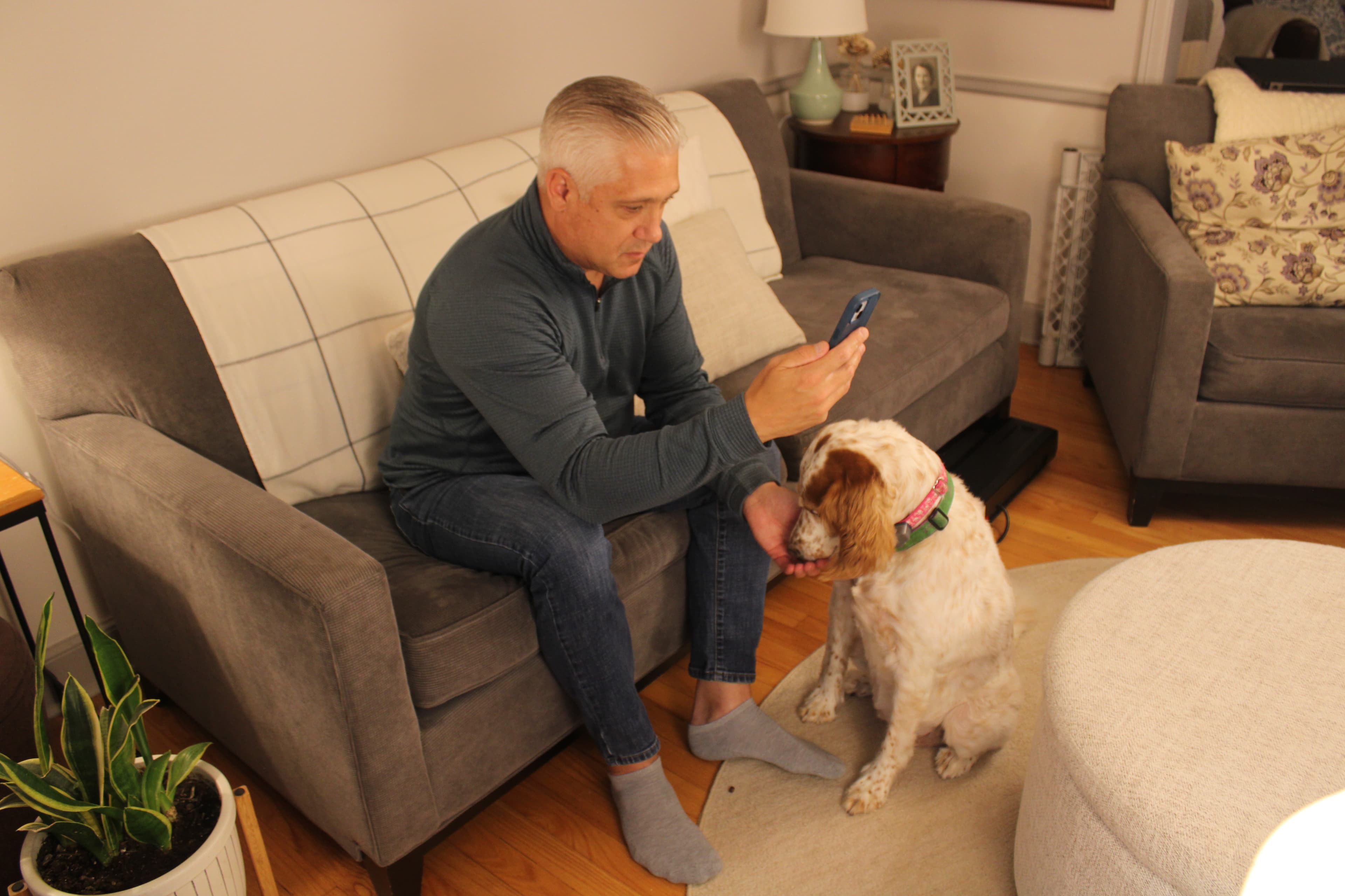 Dog and owner
